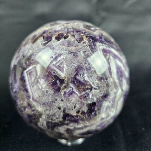 Chevron Amethyst Sphere - Picture 3 of 5